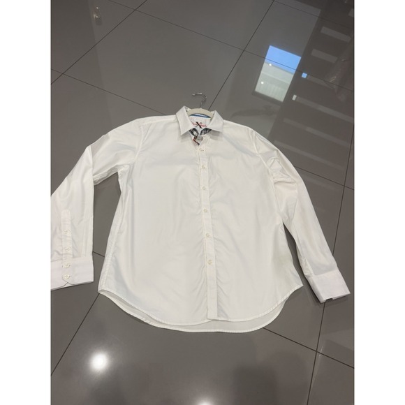 Robert Graham Other - Robert Graham Button Down Mens XL White Stripe Flip Cuff Long Sleeve Shirt
